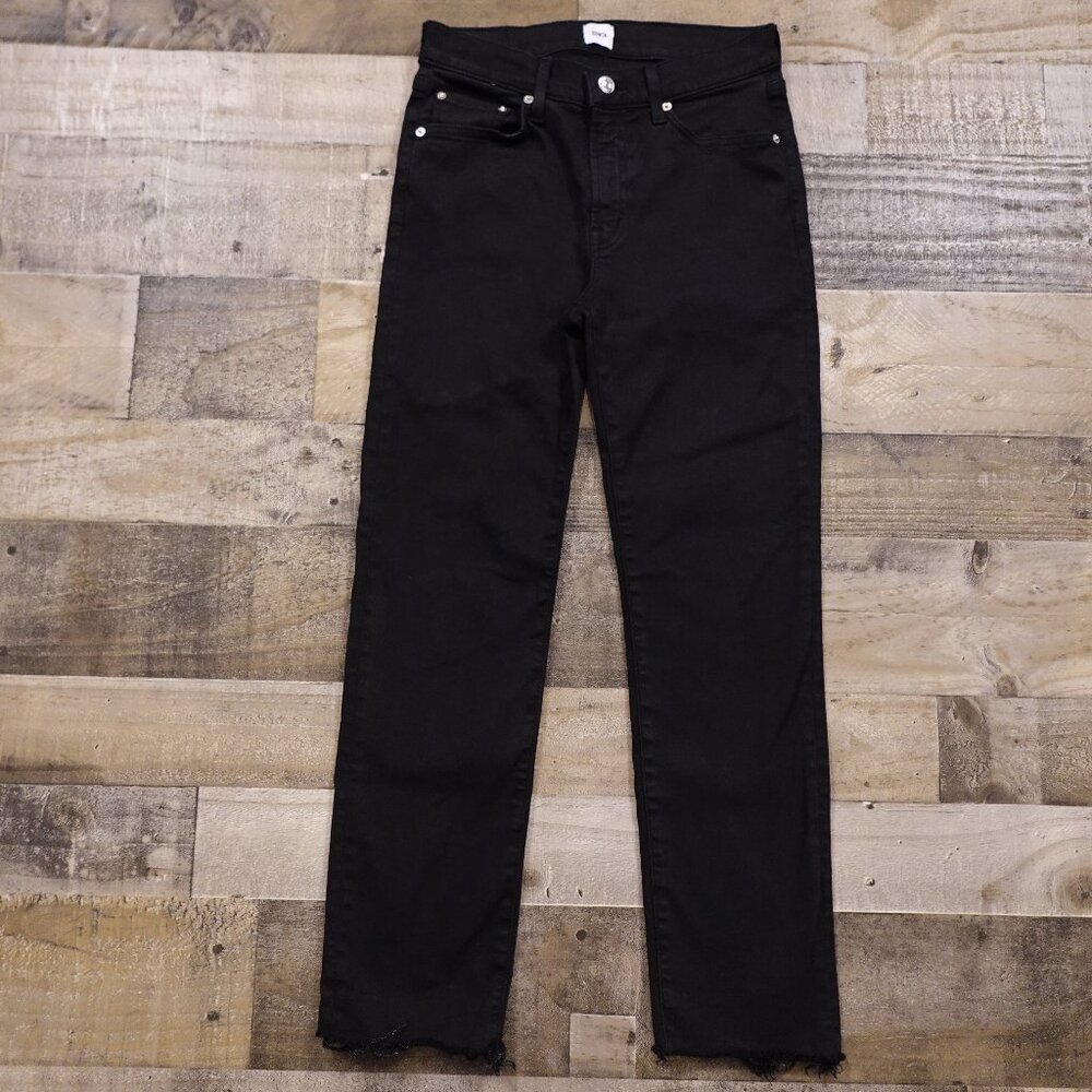 Edwin Bree High Rise Straight Leg crop Jeans women's 26 black